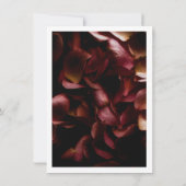 Elegant Burgundy Romantic Rose Save The Date Card セーブザデート (裏面)