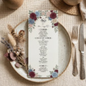 Elegant Burgundy Roses Wedding Menu メニュー