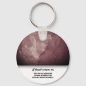 Elegant Burgundy Stone Modern Branding Custom Logo キーホルダー (裏面)