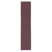 Elegant Burgundy Tartan ショートテーブルランナー (正面)