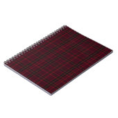 Elegant Burgundy Tartan ノートブック (左側)