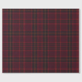 Elegant Burgundy Tartan ラッピングペーパー (フラット)