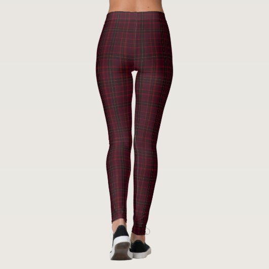 Elegant Burgundy Tartan レギンス (裏面)