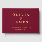 Elegant Burgundy Wedding ゲストブック (正面)