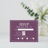 Elegant Burgundy Wine Berry Velvet Wedding RSVP (スタンド正面)