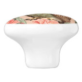 Elegant Burrowing Owl And Cactuses  セラミックノブ (側面)