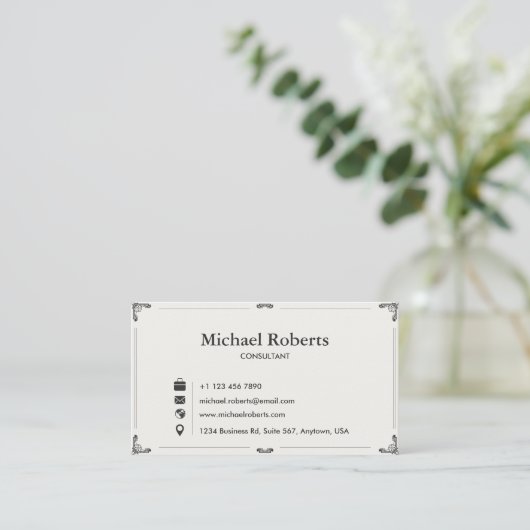 Elegant Business Card 名刺 (スタンド正面)