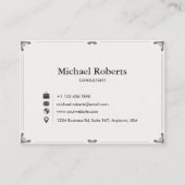 Elegant Business Card | Modern Design 3.5" × 2.5" 名刺 (正面)