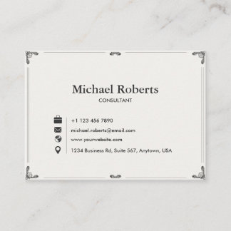 Elegant Business Card | Modern Design 3.5" × 2.5" 名刺