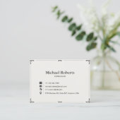 Elegant Business Card | Modern Design 3.5" × 2.5" 名刺 (スタンド正面)