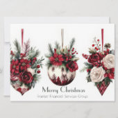 Elegant Business Corporate Christmas Holiday Card カード (正面)