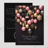 Elegant Business Corporate Christmas Holiday Card シーズンカード (正面/裏面)