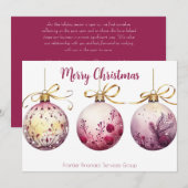 Elegant Business Corporate Christmas Holiday Card シーズンカード (正面/裏面)