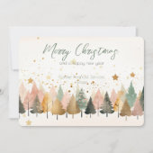 Elegant Business Corporate Christmas Holiday Card シーズンカード (正面)