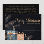 Elegant Business Corporate Christmas Holiday Card シーズンカード (正面/裏面)