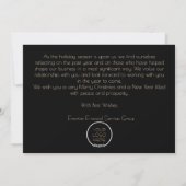 Elegant Business Corporate Christmas Holiday Card シーズンカード (裏面)