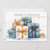 Elegant Business Corporate Christmas Holiday Card シーズンカード (正面)