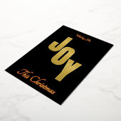 Elegant Business Gold Foil Black JOY Christmas 箔シーズンカード (回転した状態)