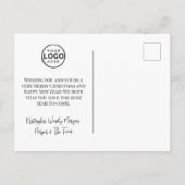 Elegant Business Logo Christmas シーズンポストカード (裏面)