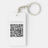 Elegant Business Logo Corporate QR Code Custom キーホルダー (裏面)