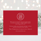 Elegant Business Logo Merry Christmas Red 箔シーズンカード