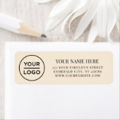 Elegant Business Logo Return Address ラベル (インサイチュ)