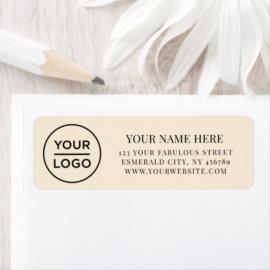 Elegant Business Logo Return Address ラベル (インサイチュ)