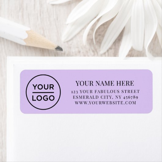 Elegant Business Logo Return Address ラベル (インサイチュ)