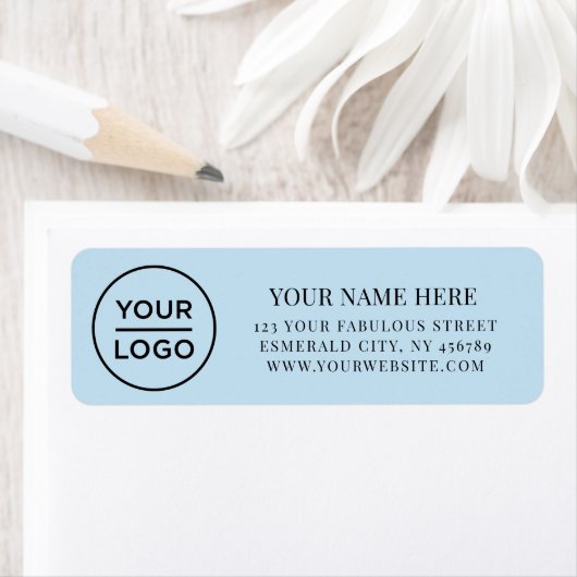 Elegant Business Logo Return Address ラベル (インサイチュ)