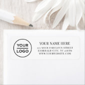 Elegant Business Logo Return Address ラベル (インサイチュ)