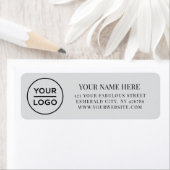 Elegant Business Logo Return Address ラベル (インサイチュ)