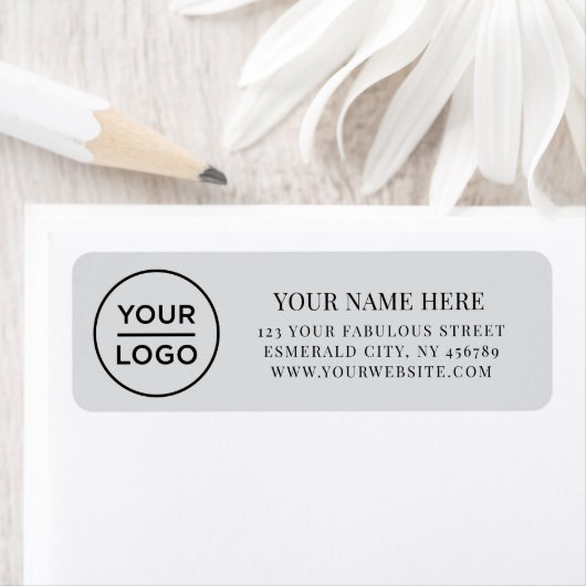 Elegant Business Logo Return Address ラベル (インサイチュ)