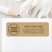 Elegant Business Logo Return Address ラベル (インサイチュ)