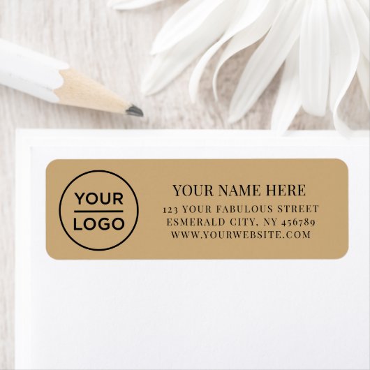 Elegant Business Logo Return Address ラベル (インサイチュ)