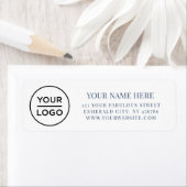Elegant Business Logo Return Address ラベル (インサイチュ)