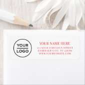 Elegant Business Logo Return Address ラベル (インサイチュ)