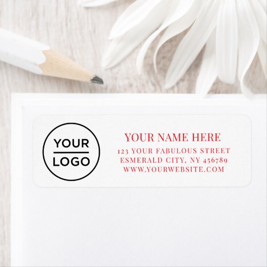 Elegant Business Logo Return Address ラベル (インサイチュ)