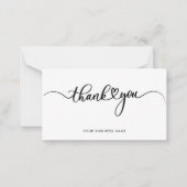 Elegant Business Logo Script Thank You ノートカード (正面)