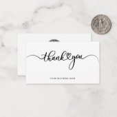 Elegant Business Logo Script Thank You ノートカード (正面/裏面インサイチュ)