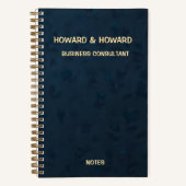 Elegant Business Monogram CHECKLIST Notebook ノートブック (正面)