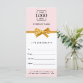 Elegant Business Personalized Gift Certificate (スタンド正面)
