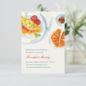 Elegant Business Watercolor Breakfast Meeting 招待状 (スタンド正面)