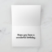 Elegant Butterfly Art Happy Birthday カード (内部)