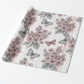 Elegant Butterfly Blossom (1) ラッピングペーパー (アンロールド)