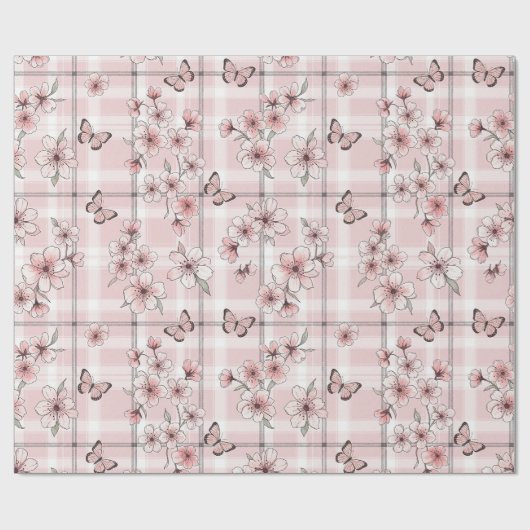 Elegant Butterfly Blossom (2) ラッピングペーパー (フラット)