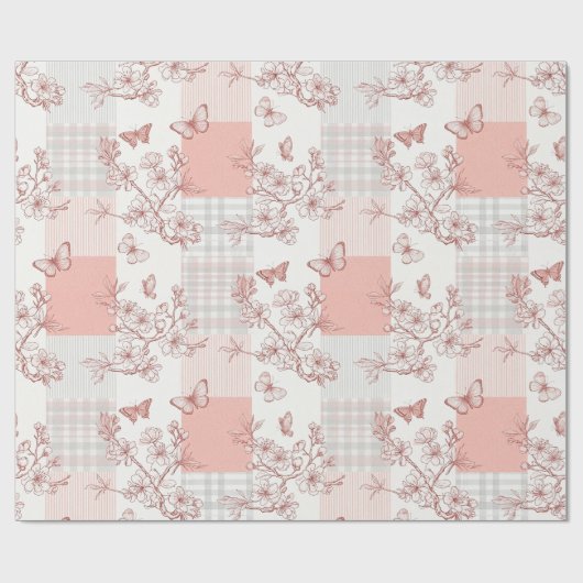 Elegant Butterfly Blossom (7) ラッピングペーパー (フラット)