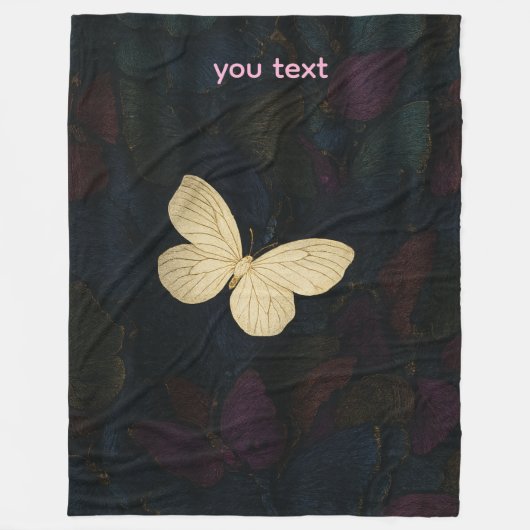 Elegant Butterfly Fleece Blanket フリースブランケット (正面)