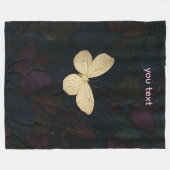 Elegant Butterfly Fleece Blanket フリースブランケット (正面(横))