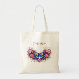Elegant Butterfly Floral – Colorful Boho Art  トートバッグ