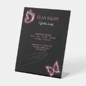Elegant Butterfly Glow Chic Beauty Salon 台座サイン (正面)